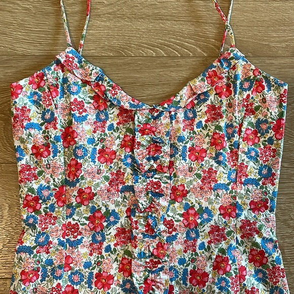 Vintage Ralph Lauren Bodycon Floral Strappy Dress, Size 2 - Picture 3 of 9